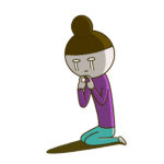 人差し指を合わせていじけながら泣く女性のイラスト